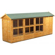 Power 16x4 Apex Combined Potting Shed with 4ft Storage Section